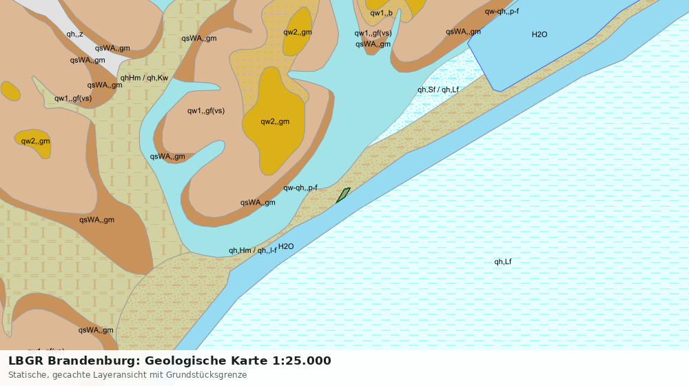 Statische Kartenansicht: LBGR Brandenburg: Geologische Karte 1:25.000