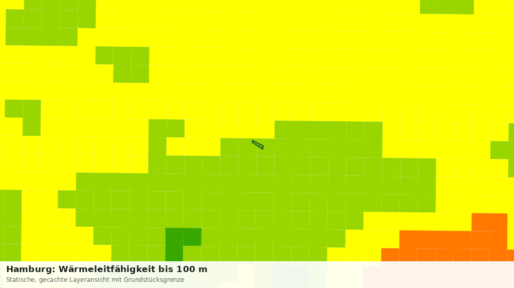 Statische Kartenansicht: Hamburg: Wärmeleitfähigkeit bis 100 m