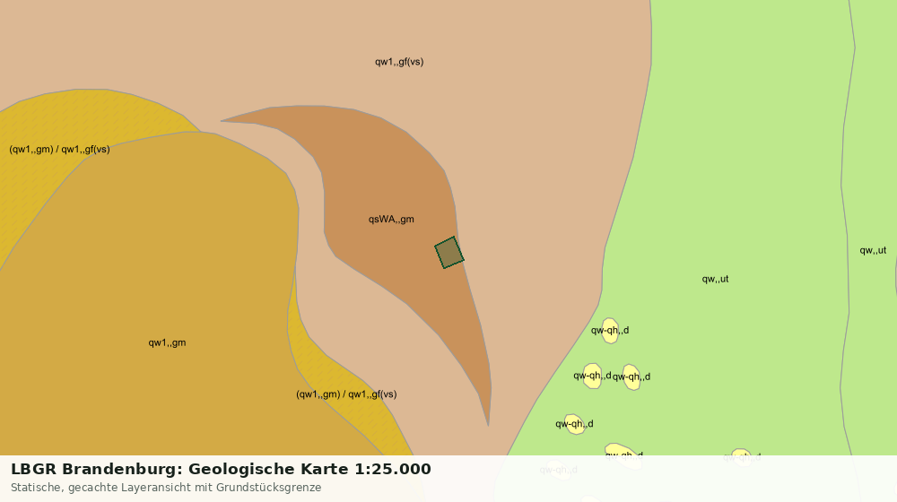 Statische Kartenansicht: LBGR Brandenburg: Geologische Karte 1:25.000