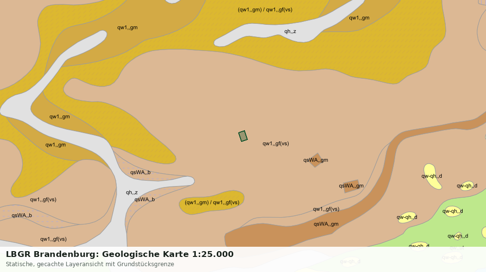 Statische Kartenansicht: LBGR Brandenburg: Geologische Karte 1:25.000