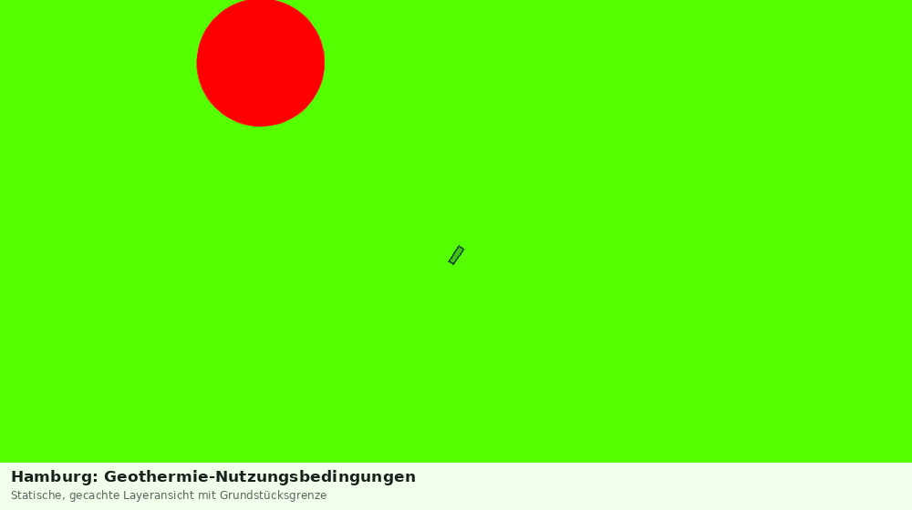 Statische Kartenansicht: Hamburg: Geothermie-Nutzungsbedingungen