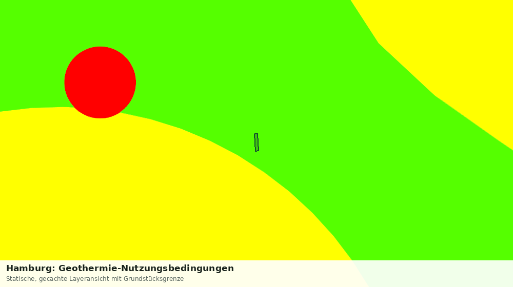 Statische Kartenansicht: Hamburg: Geothermie-Nutzungsbedingungen