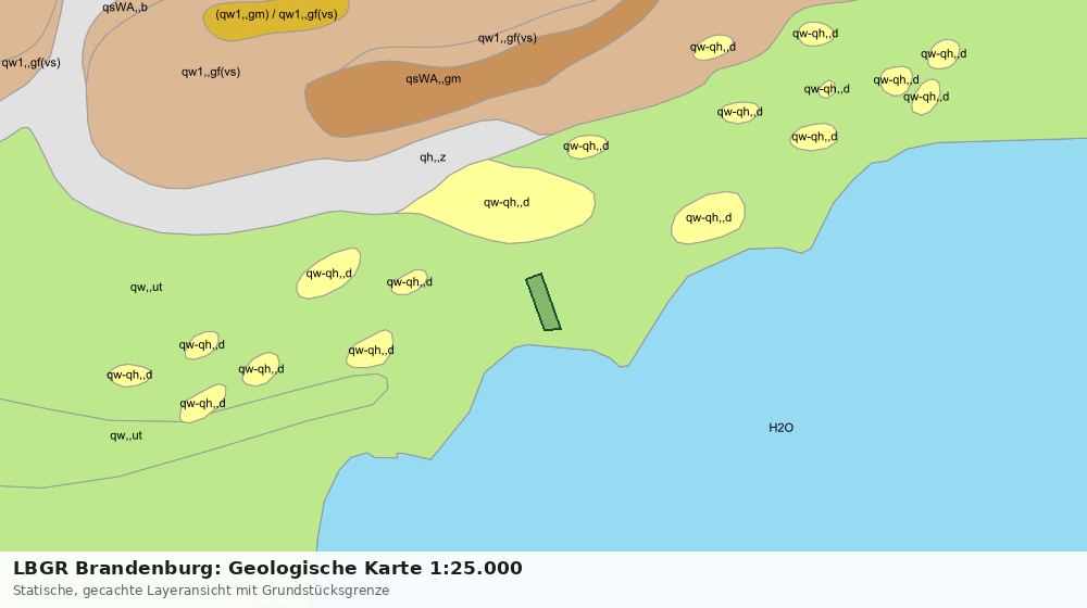 Statische Kartenansicht: LBGR Brandenburg: Geologische Karte 1:25.000