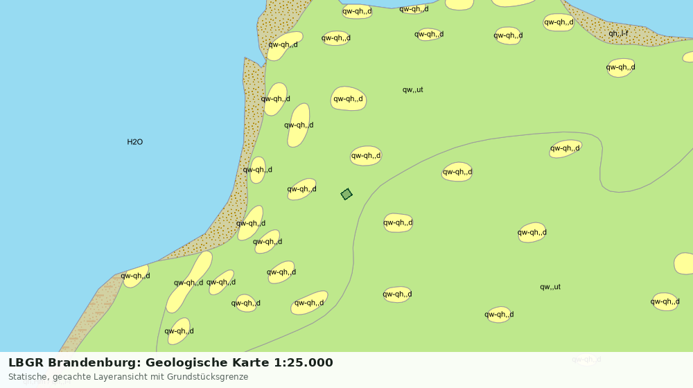 Statische Kartenansicht: LBGR Brandenburg: Geologische Karte 1:25.000