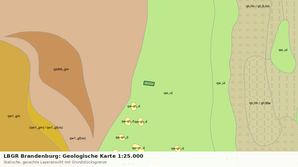Statische Kartenansicht: LBGR Brandenburg: Geologische Karte 1:25.000