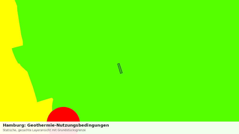 Statische Kartenansicht: Hamburg: Geothermie-Nutzungsbedingungen