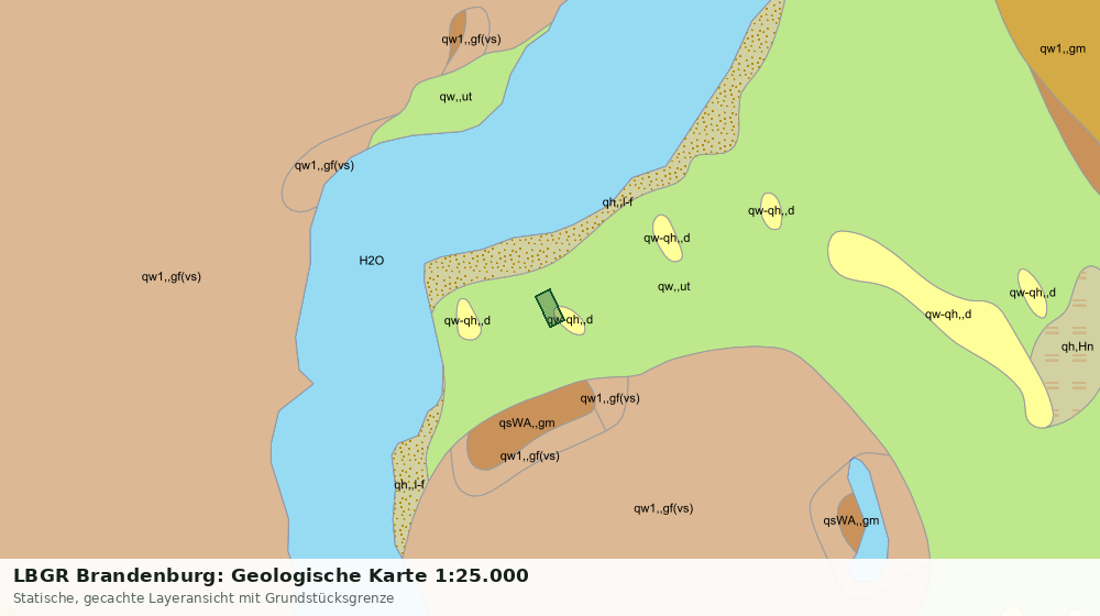 Statische Kartenansicht: LBGR Brandenburg: Geologische Karte 1:25.000