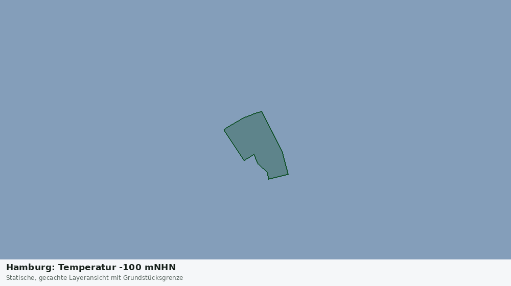 Statische Kartenansicht: Hamburg: Temperatur -100 mNHN