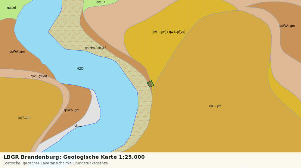 Statische Kartenansicht: LBGR Brandenburg: Geologische Karte 1:25.000