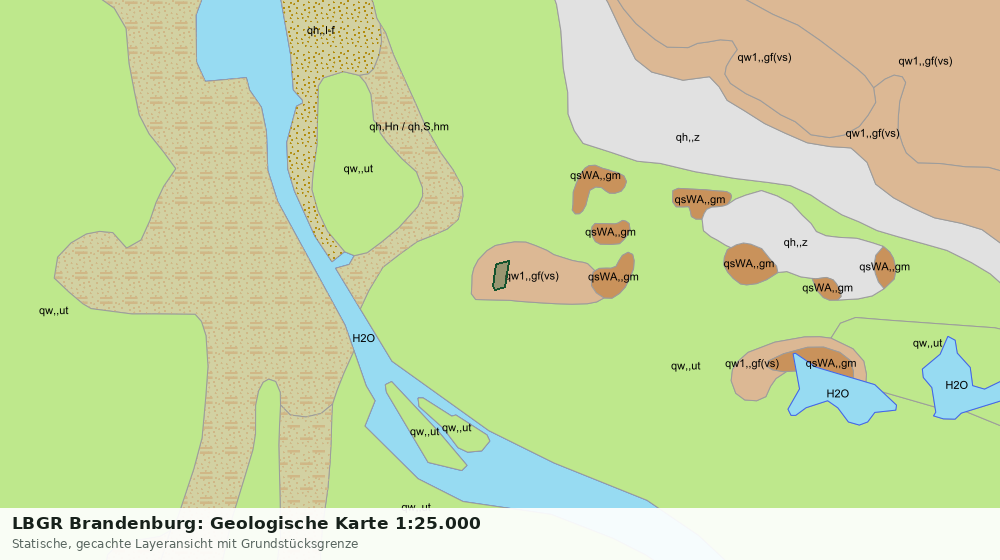 Statische Kartenansicht: LBGR Brandenburg: Geologische Karte 1:25.000