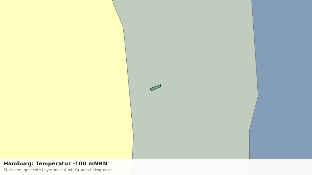 Statische Kartenansicht: Hamburg: Temperatur -100 mNHN