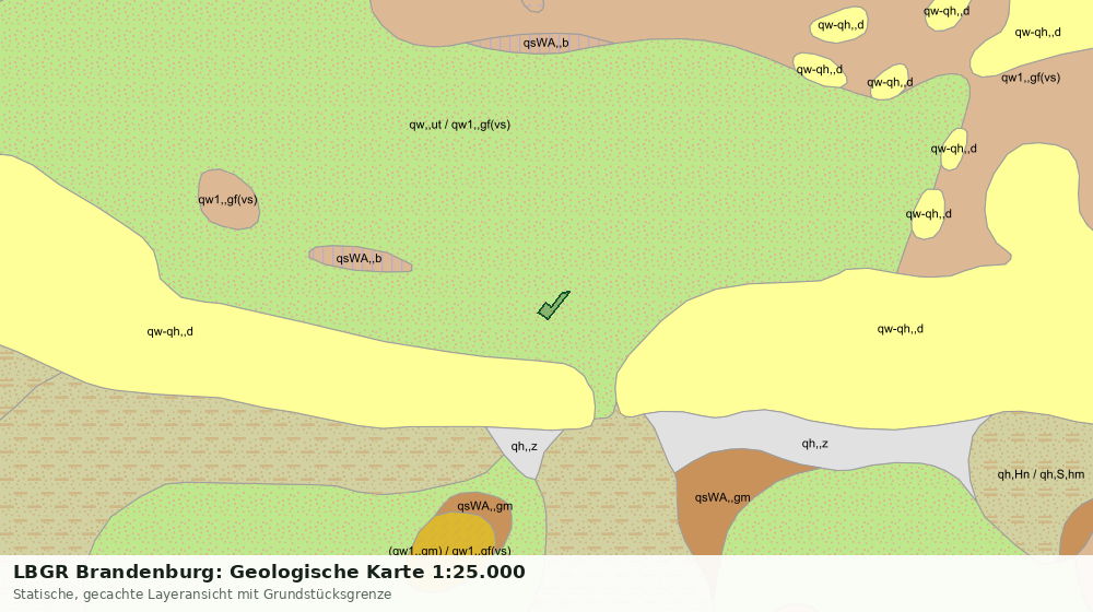 Statische Kartenansicht: LBGR Brandenburg: Geologische Karte 1:25.000