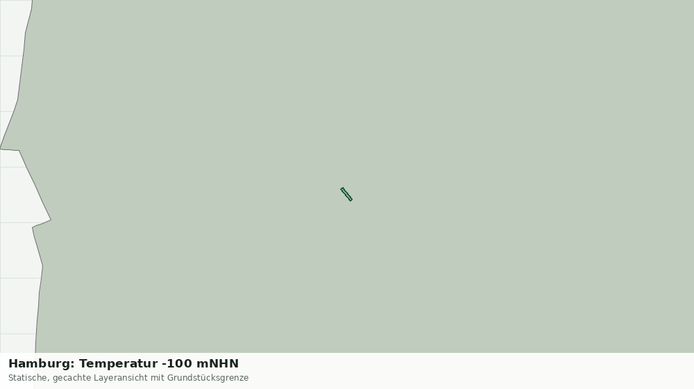 Statische Kartenansicht: Hamburg: Temperatur -100 mNHN