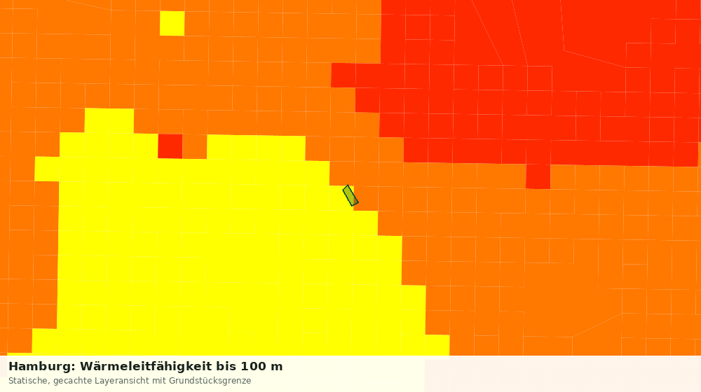 Statische Kartenansicht: Hamburg: Wärmeleitfähigkeit bis 100 m