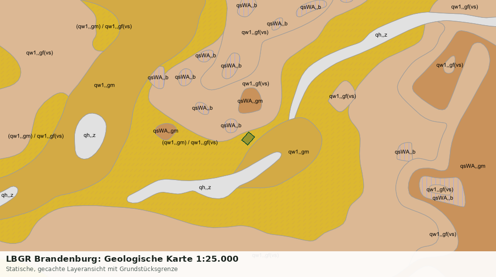 Statische Kartenansicht: LBGR Brandenburg: Geologische Karte 1:25.000