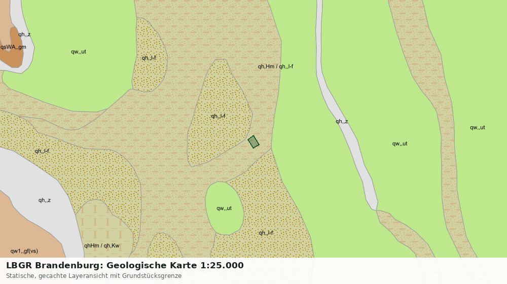 Statische Kartenansicht: LBGR Brandenburg: Geologische Karte 1:25.000