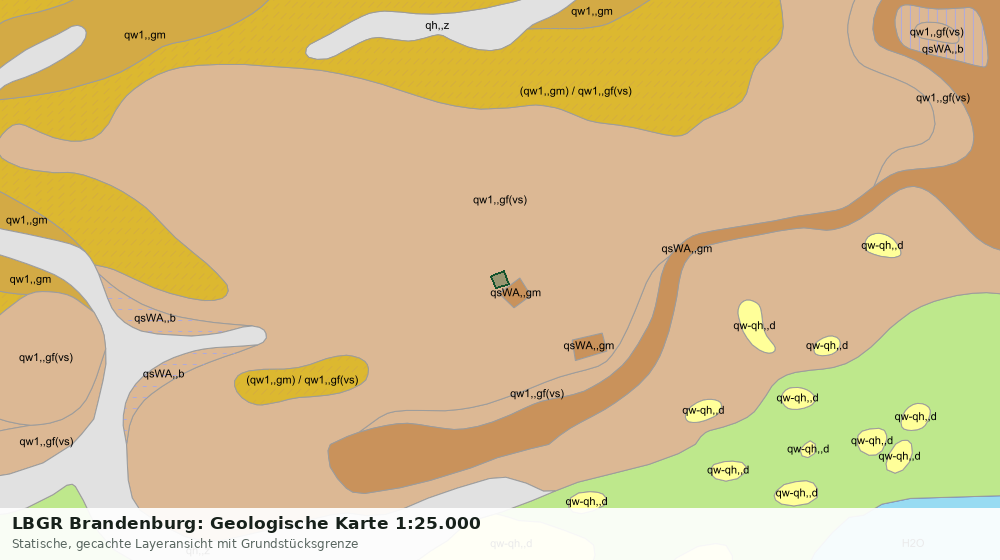 Statische Kartenansicht: LBGR Brandenburg: Geologische Karte 1:25.000