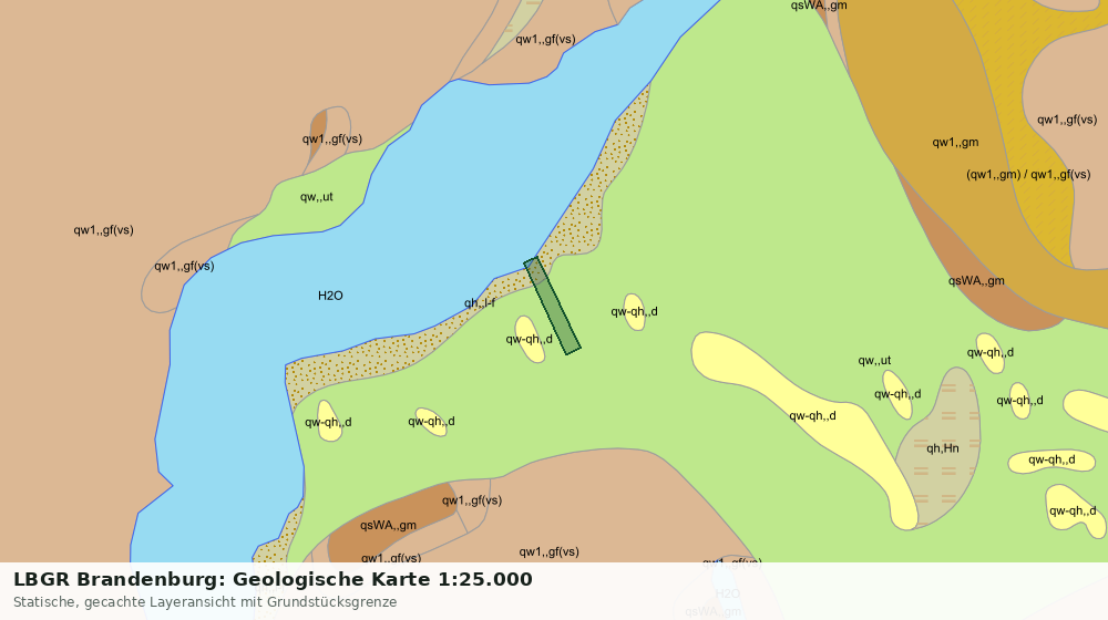 Statische Kartenansicht: LBGR Brandenburg: Geologische Karte 1:25.000
