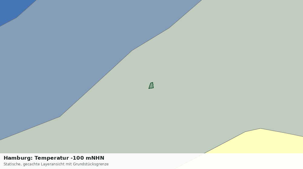 Statische Kartenansicht: Hamburg: Temperatur -100 mNHN