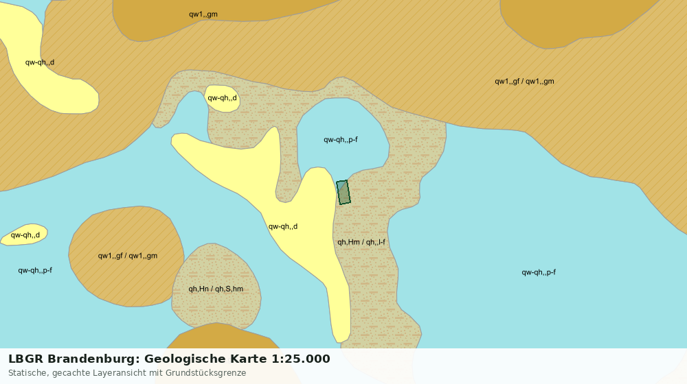 Statische Kartenansicht: LBGR Brandenburg: Geologische Karte 1:25.000
