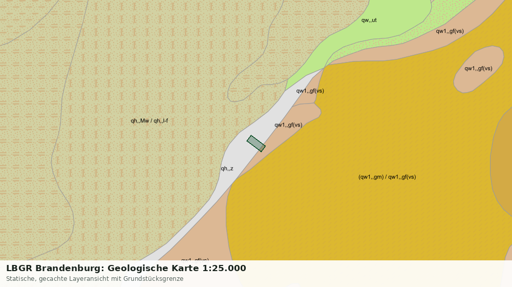Statische Kartenansicht: LBGR Brandenburg: Geologische Karte 1:25.000