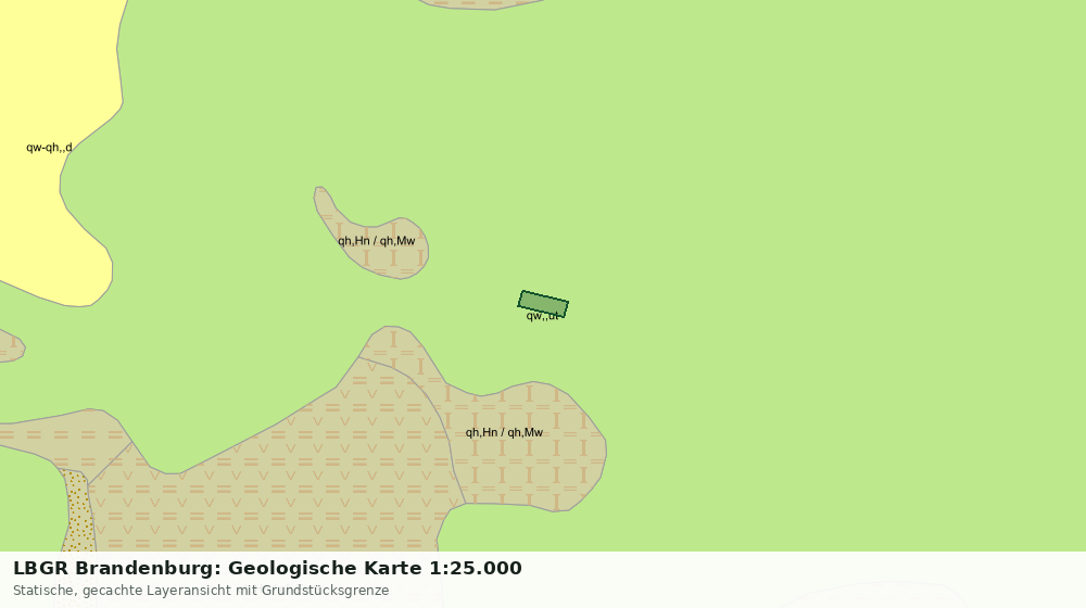 Statische Kartenansicht: LBGR Brandenburg: Geologische Karte 1:25.000