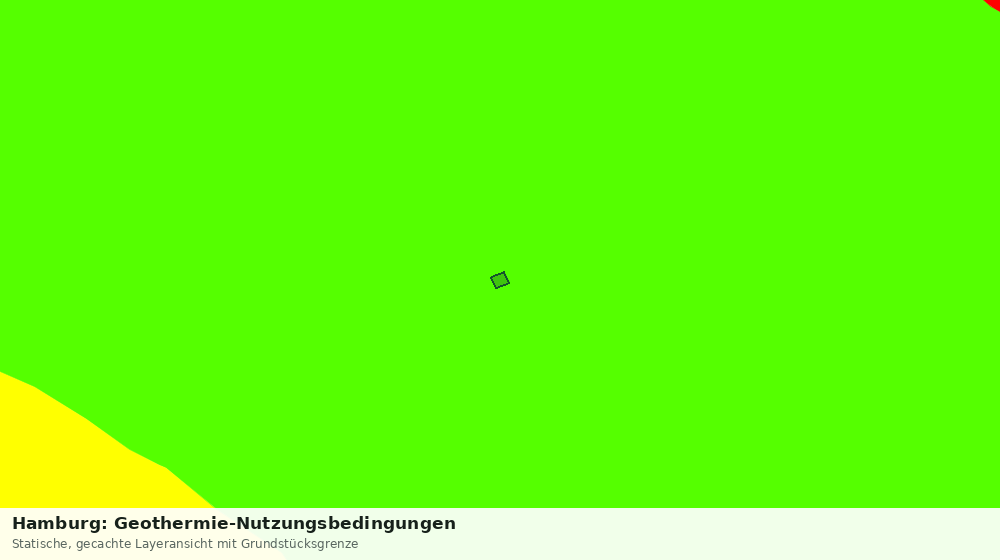 Statische Kartenansicht: Hamburg: Geothermie-Nutzungsbedingungen