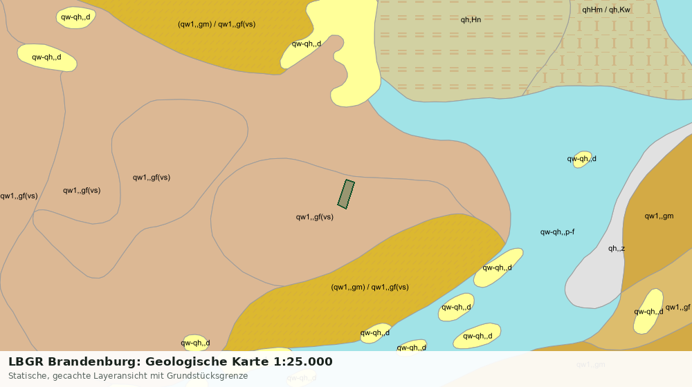 Statische Kartenansicht: LBGR Brandenburg: Geologische Karte 1:25.000