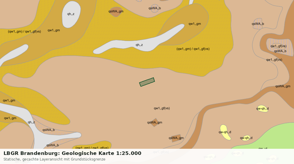 Statische Kartenansicht: LBGR Brandenburg: Geologische Karte 1:25.000