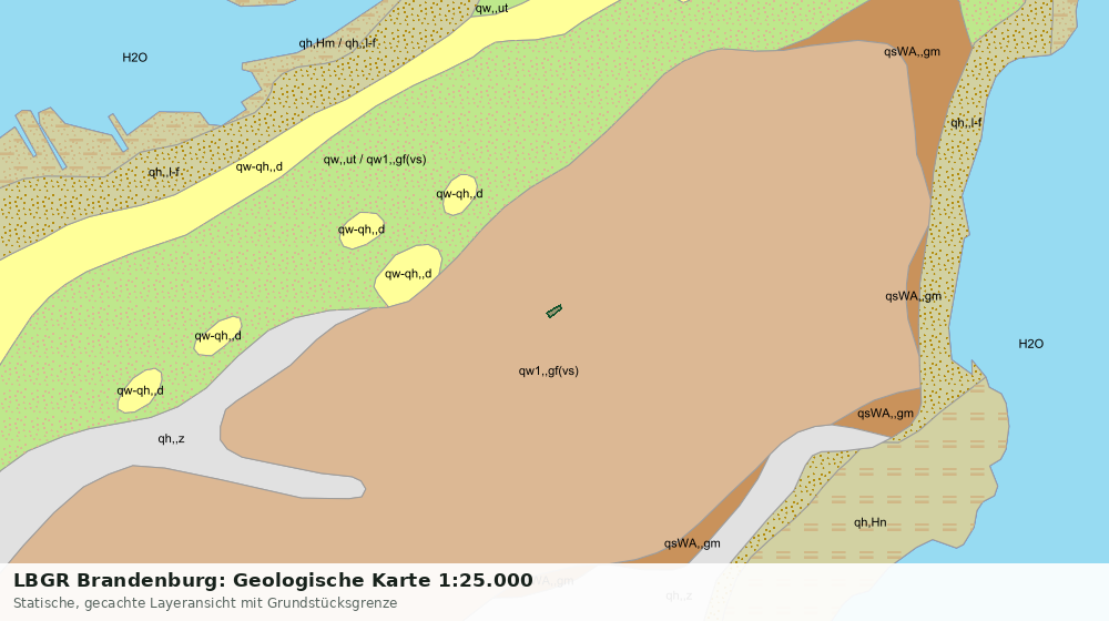 Statische Kartenansicht: LBGR Brandenburg: Geologische Karte 1:25.000