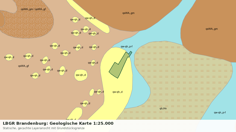 Statische Kartenansicht: LBGR Brandenburg: Geologische Karte 1:25.000