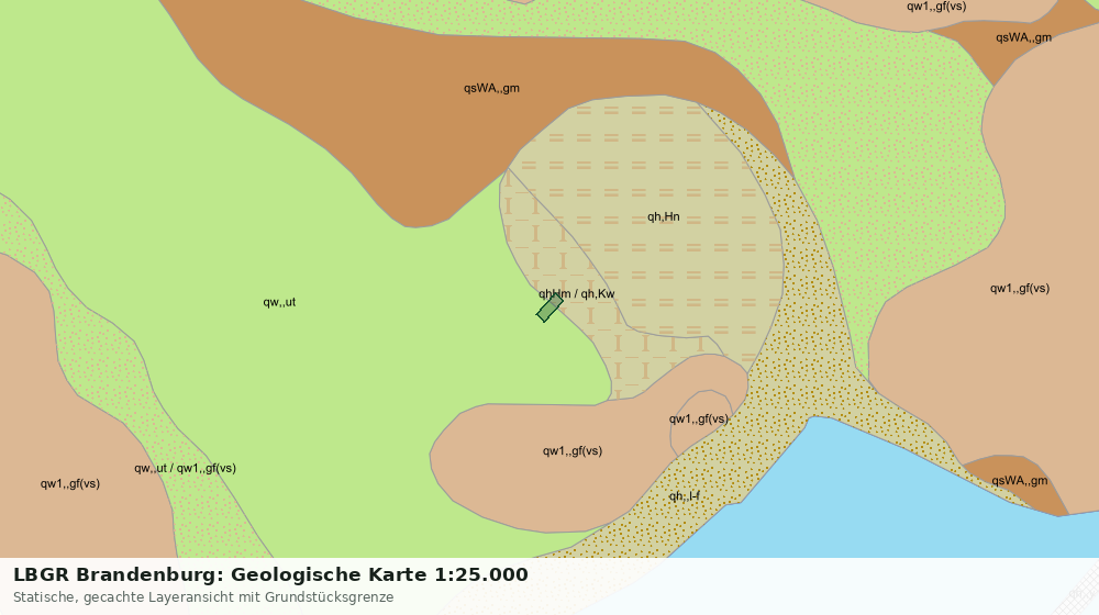 Statische Kartenansicht: LBGR Brandenburg: Geologische Karte 1:25.000