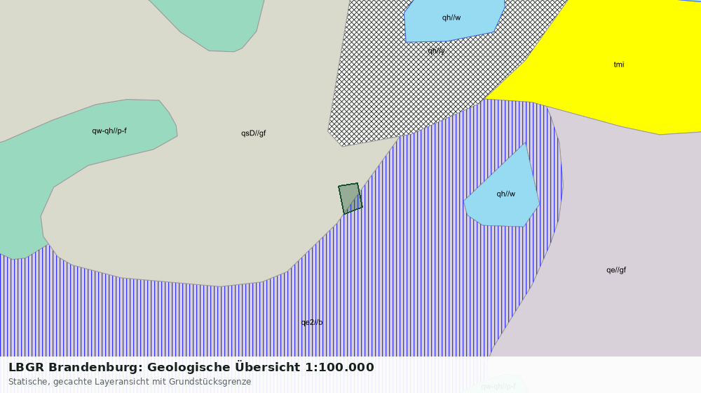 Statische Kartenansicht: LBGR Brandenburg: Geologische Übersicht 1:100.000
