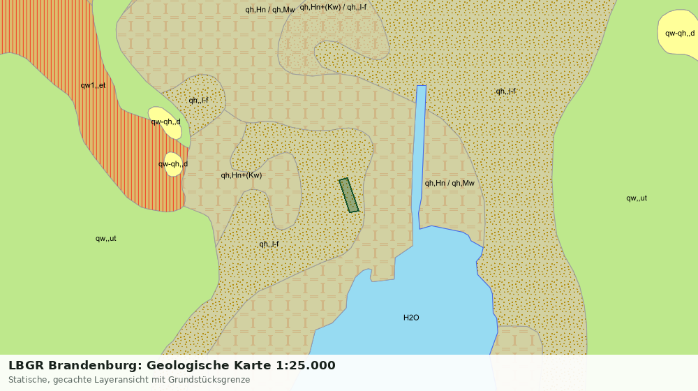 Statische Kartenansicht: LBGR Brandenburg: Geologische Karte 1:25.000