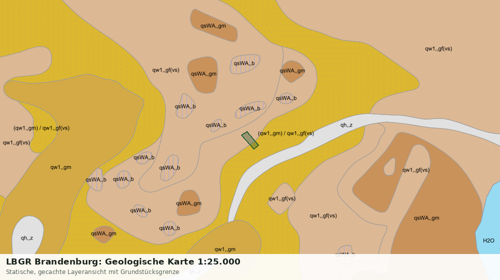 Statische Kartenansicht: LBGR Brandenburg: Geologische Karte 1:25.000