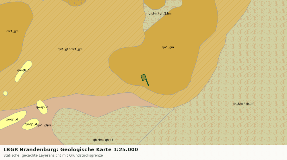 Statische Kartenansicht: LBGR Brandenburg: Geologische Karte 1:25.000