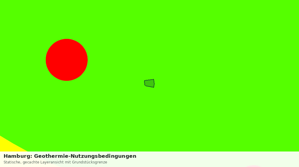 Statische Kartenansicht: Hamburg: Geothermie-Nutzungsbedingungen