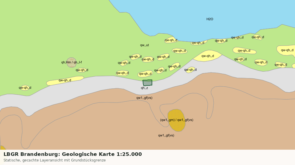 Statische Kartenansicht: LBGR Brandenburg: Geologische Karte 1:25.000