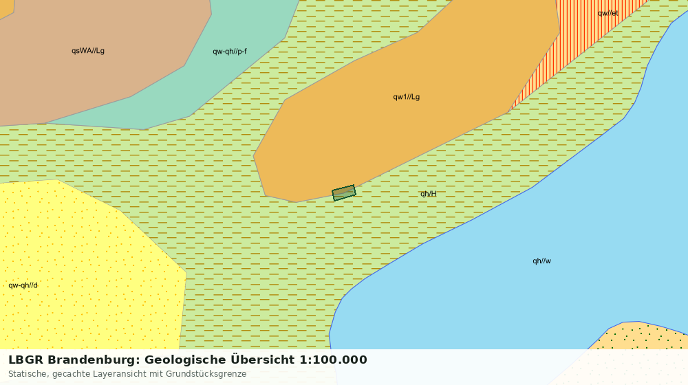Statische Kartenansicht: LBGR Brandenburg: Geologische Übersicht 1:100.000
