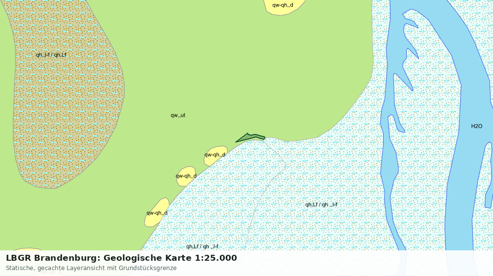 Statische Kartenansicht: LBGR Brandenburg: Geologische Karte 1:25.000