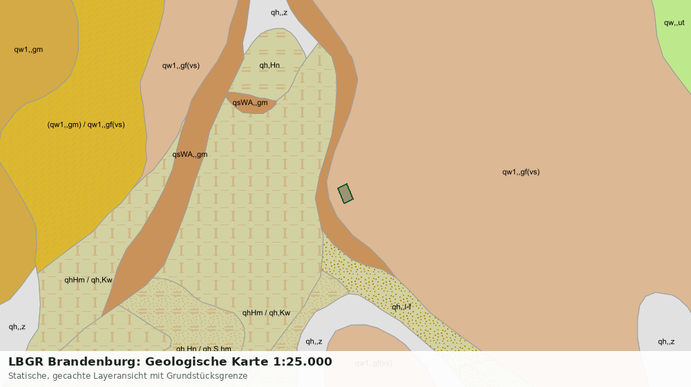 Statische Kartenansicht: LBGR Brandenburg: Geologische Karte 1:25.000