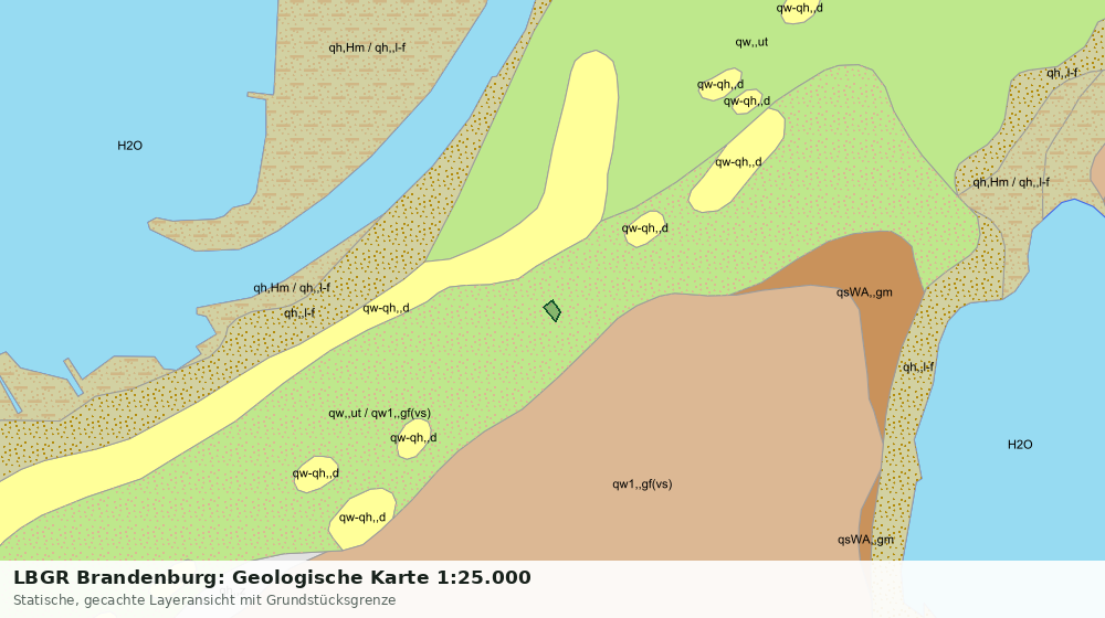 Statische Kartenansicht: LBGR Brandenburg: Geologische Karte 1:25.000