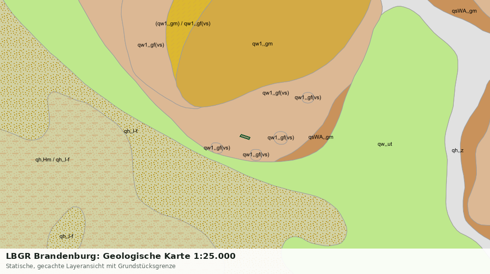 Statische Kartenansicht: LBGR Brandenburg: Geologische Karte 1:25.000