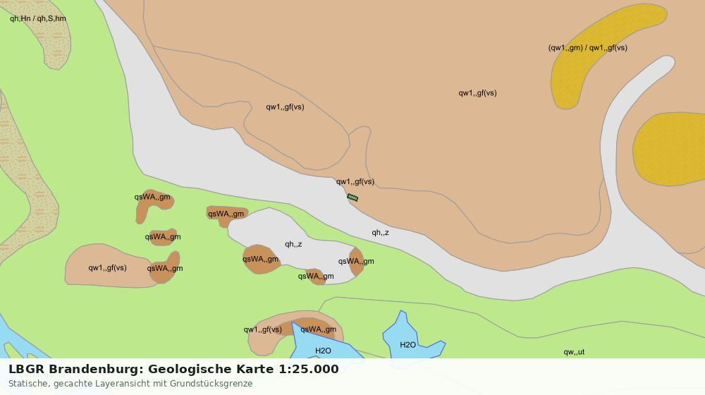 Statische Kartenansicht: LBGR Brandenburg: Geologische Karte 1:25.000