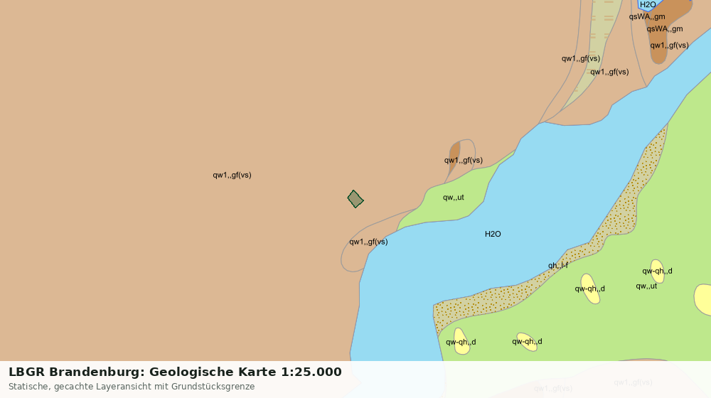 Statische Kartenansicht: LBGR Brandenburg: Geologische Karte 1:25.000