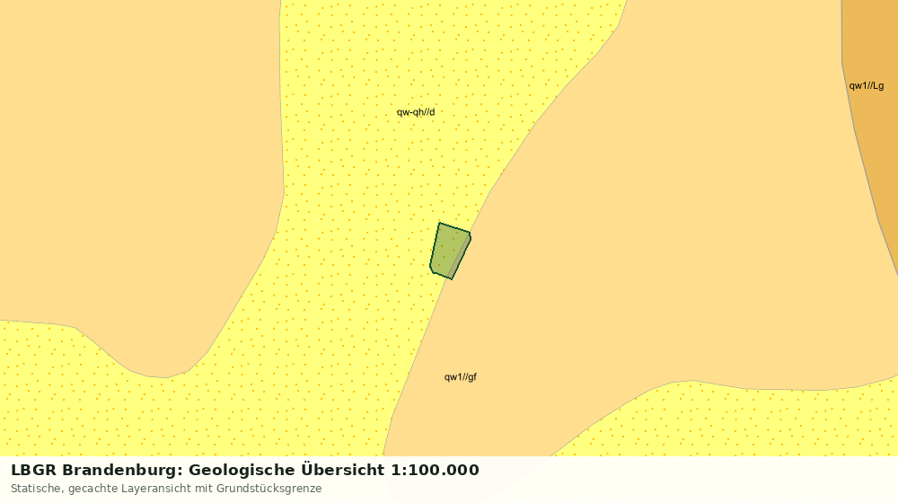 Statische Kartenansicht: LBGR Brandenburg: Geologische Übersicht 1:100.000