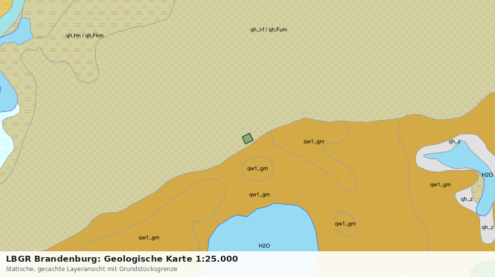 Statische Kartenansicht: LBGR Brandenburg: Geologische Karte 1:25.000