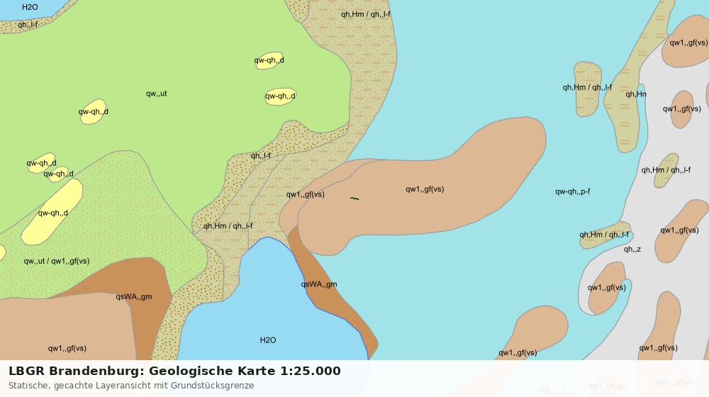 Statische Kartenansicht: LBGR Brandenburg: Geologische Karte 1:25.000