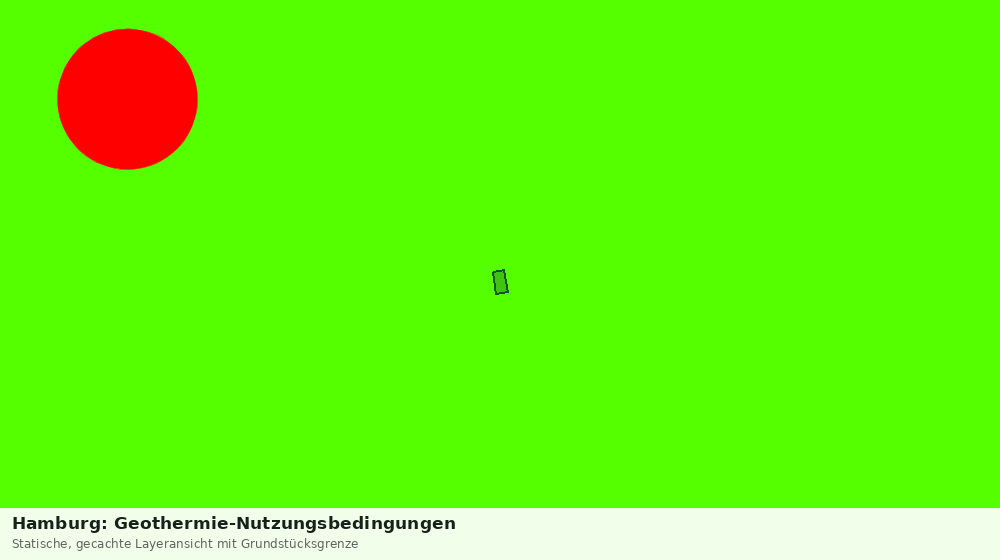 Statische Kartenansicht: Hamburg: Geothermie-Nutzungsbedingungen