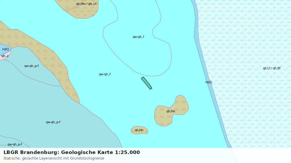 Statische Kartenansicht: LBGR Brandenburg: Geologische Karte 1:25.000